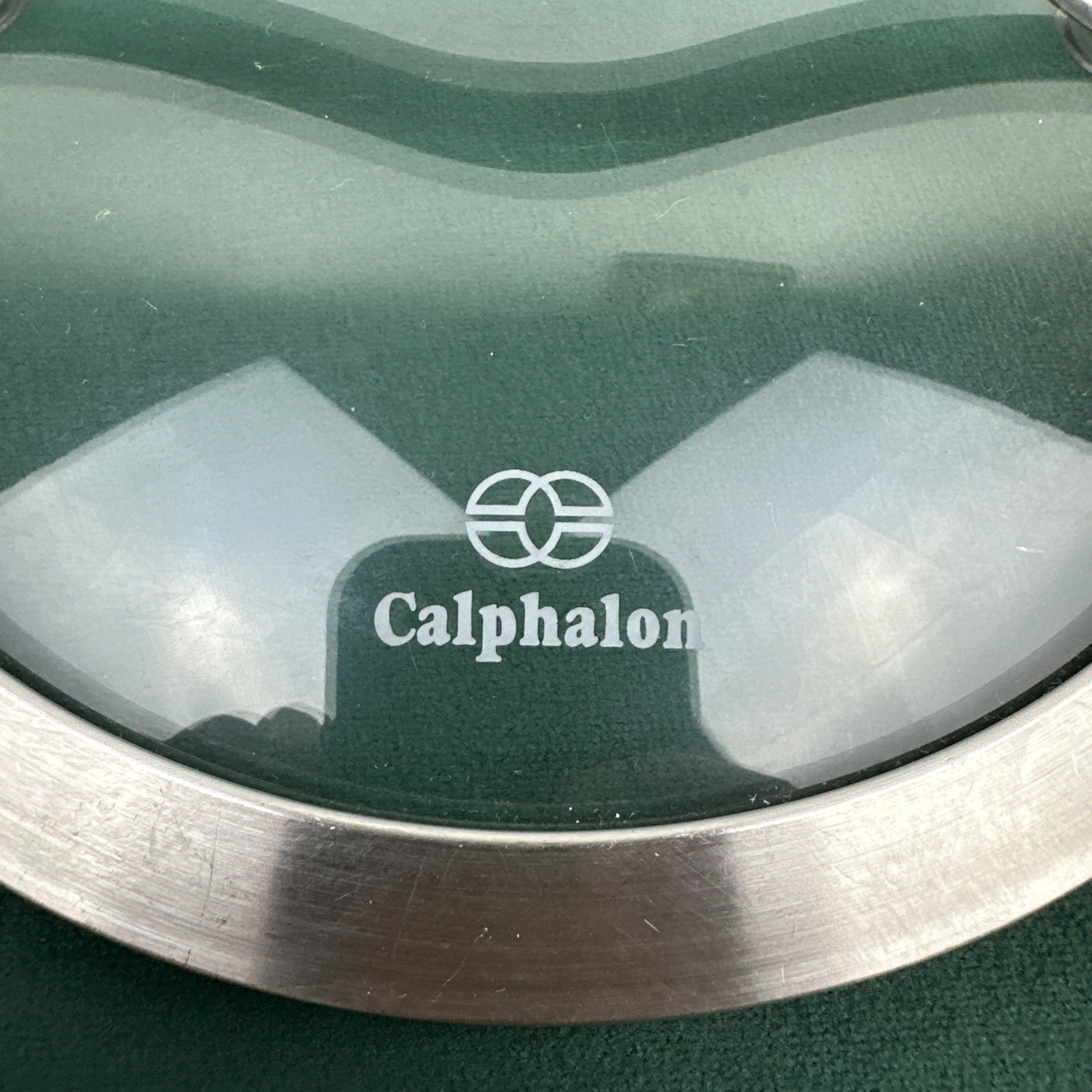 Calphalon Glass Lid pan 6 3/4″ Inside Replacement stainless Good Condition