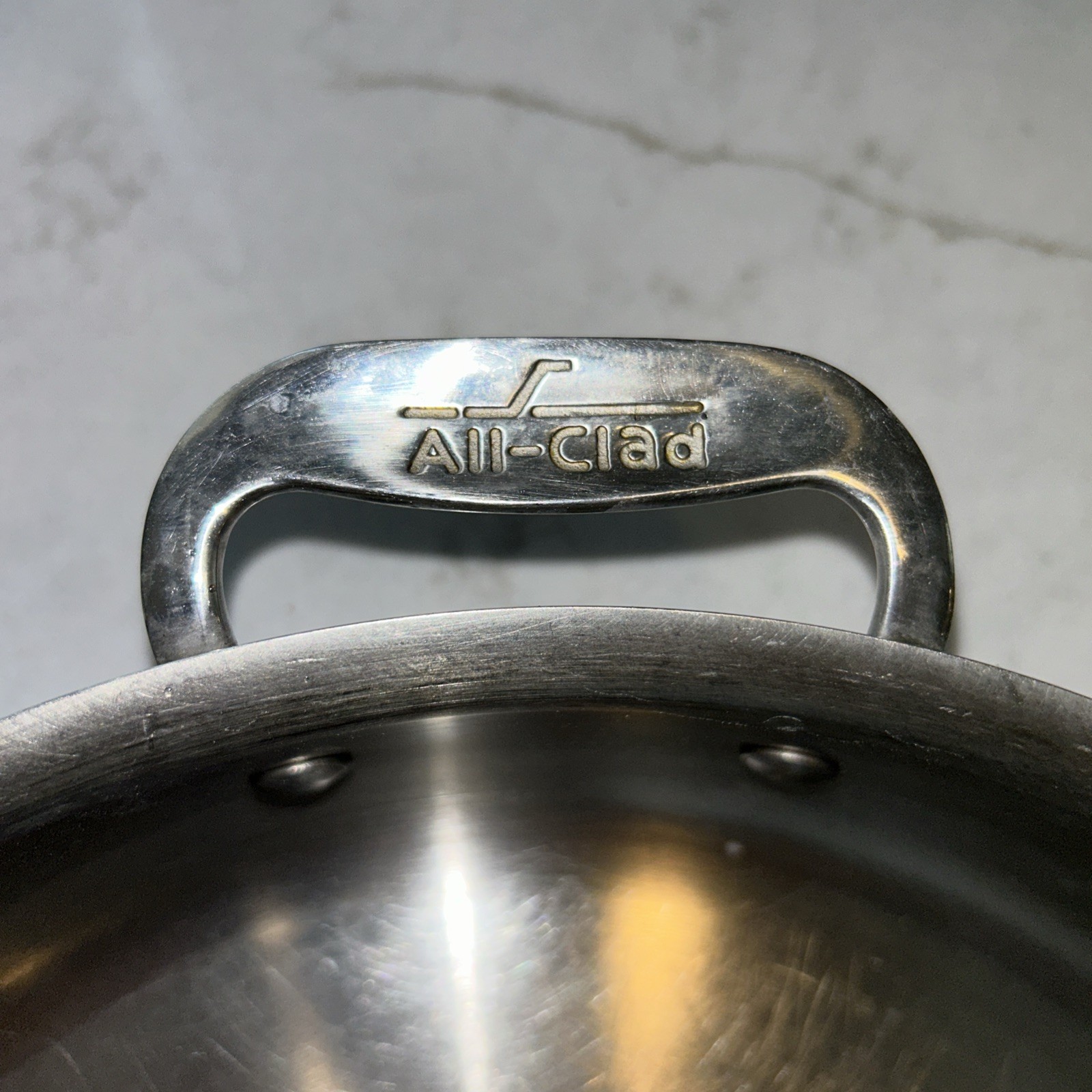 All Clad Stainless Steel 11″ Sauté Skillet Frying Pan helper handle 2.5″ deep