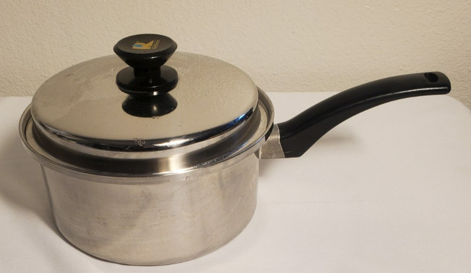 Rainbow Multi-Ply 18-8 Surgical Stainless Steel Pan And Lid Size 8″ Silver