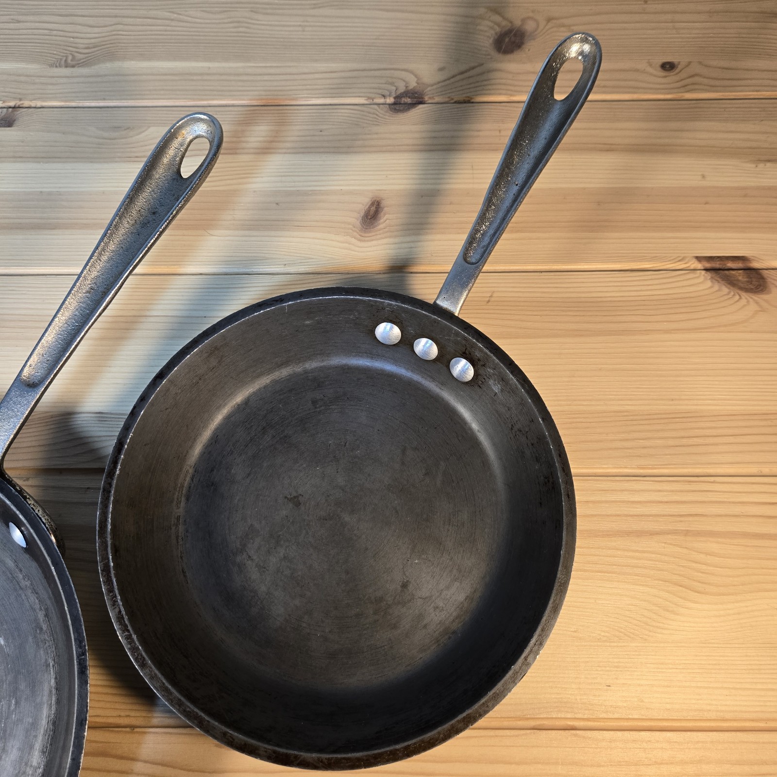 Lot 2 Vintage Meyer Professional Hard-Anodized Pan Commercial Cookware Hong Kong
