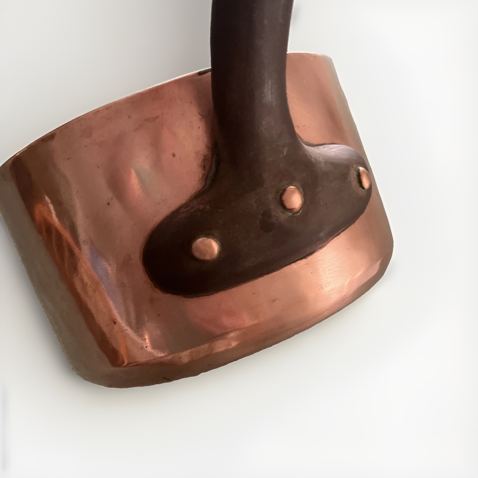 Vintage French Copper 7” Saucepan 2.5mm Solid Heavy 3 lb 4 oz
