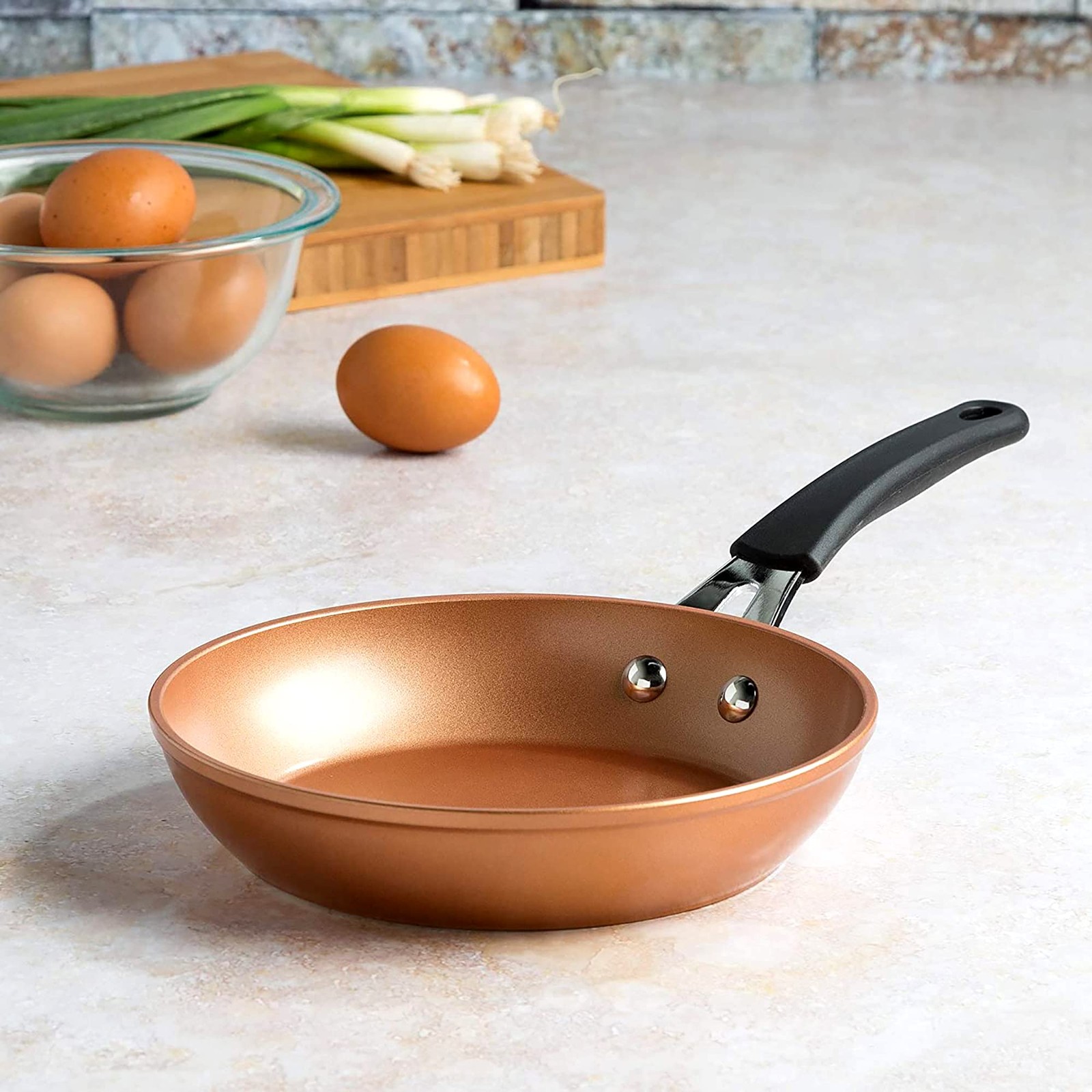 Titanium Ceramic Easy Clean Endure Nonstick Silicone Stay Cool Handle, 8-Inch…