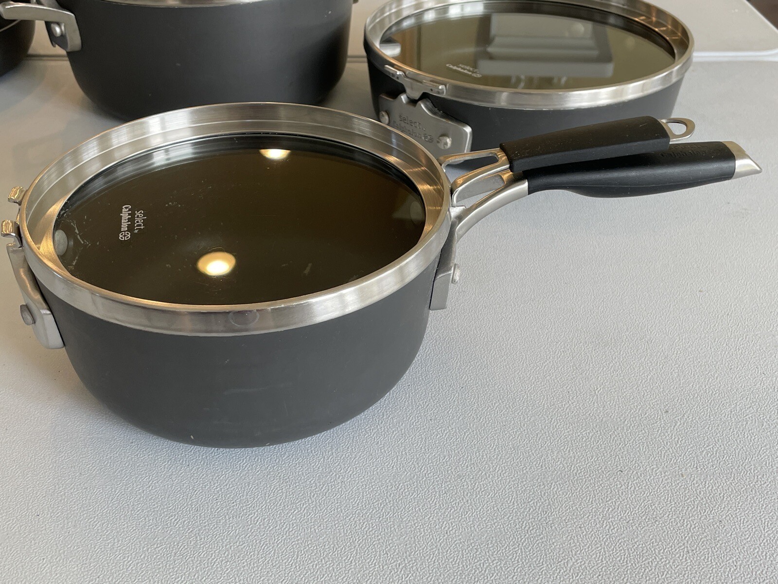 Select by Calphalon Nonstick Frying Skillet Pan 8 inch, 2.5 Qt Pot & 1 Lid Black