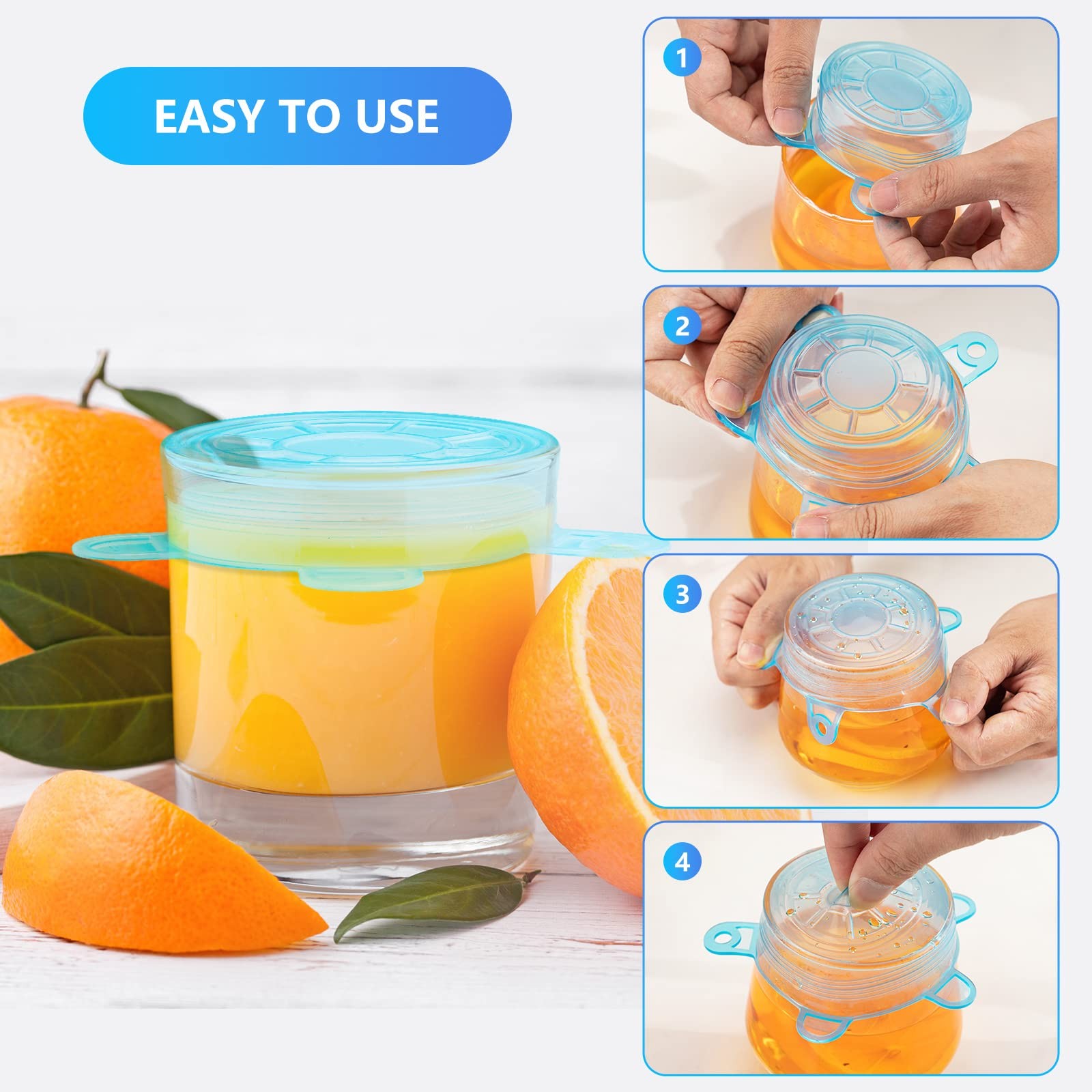Small Silicone Stretch Lids, 12PCS 2.6″/6.5cm Zero Waste 12PCS, Small, clear