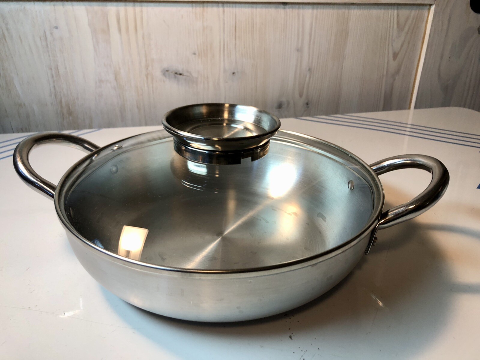 Pensofal 9364 Glass Lid With Stainless Steel Aroma Knob, 9.5″ with 2 Handled pan