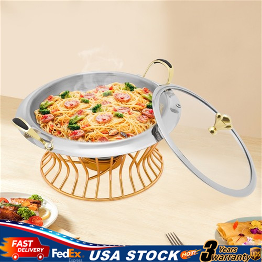 2L Stainless Steel Chafing Dish Buffet Catering Chafers & Warmers W/ Fuel Holder
