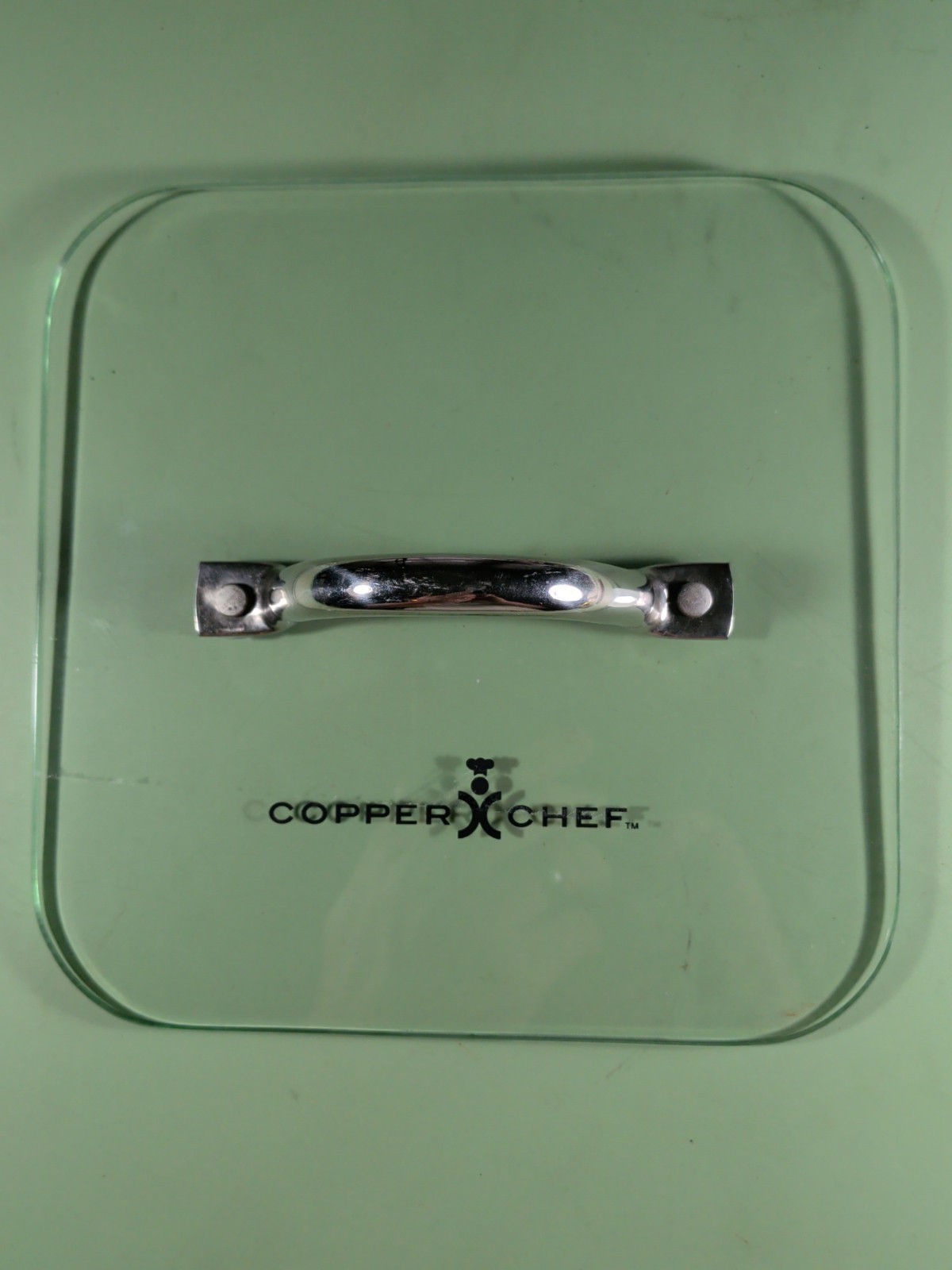 Copper Chef Glass Square Lid Food Press Bacon Burgers Panini 8″ x 8″ Flat