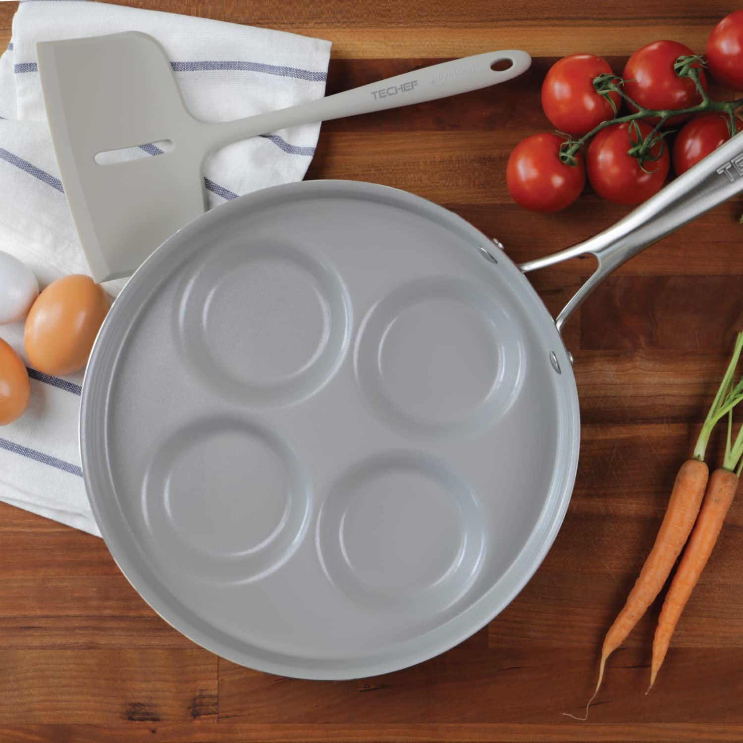 10 Inch Kitchen Egg Pan Nonstick Ceramic Coating Heavy Duty Aluminum Cookware
