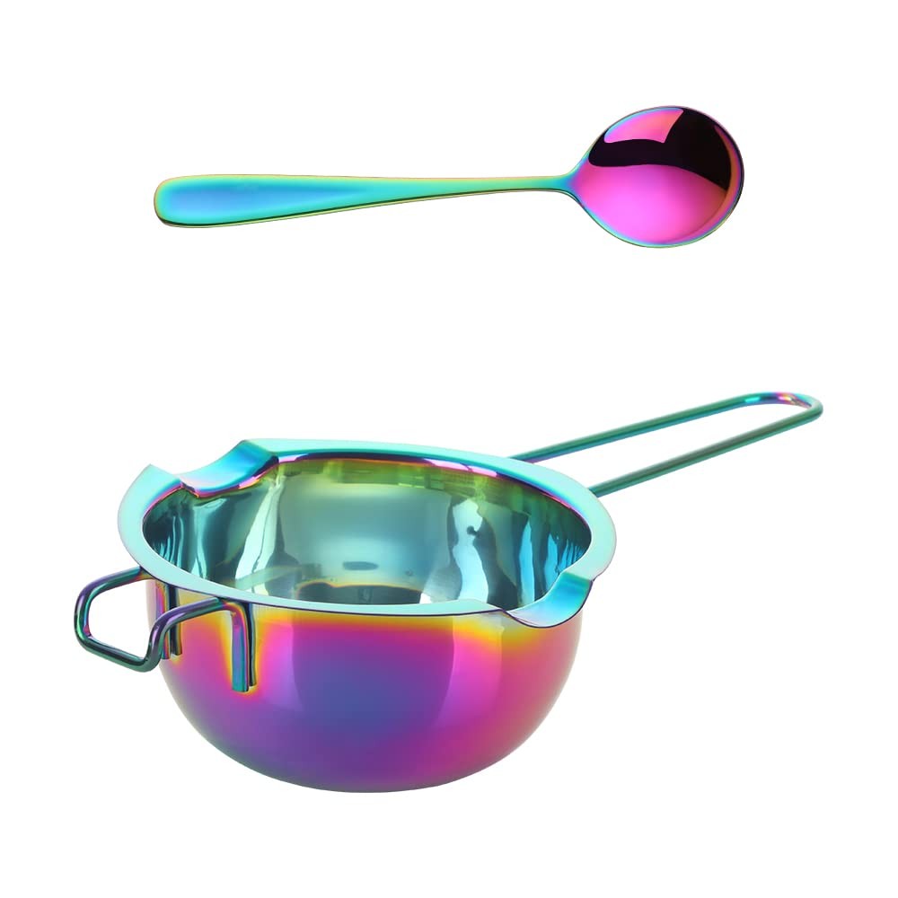 Double Boiler Melting pot with Spoon Set, 400ml Stainless Steel with Handle, …