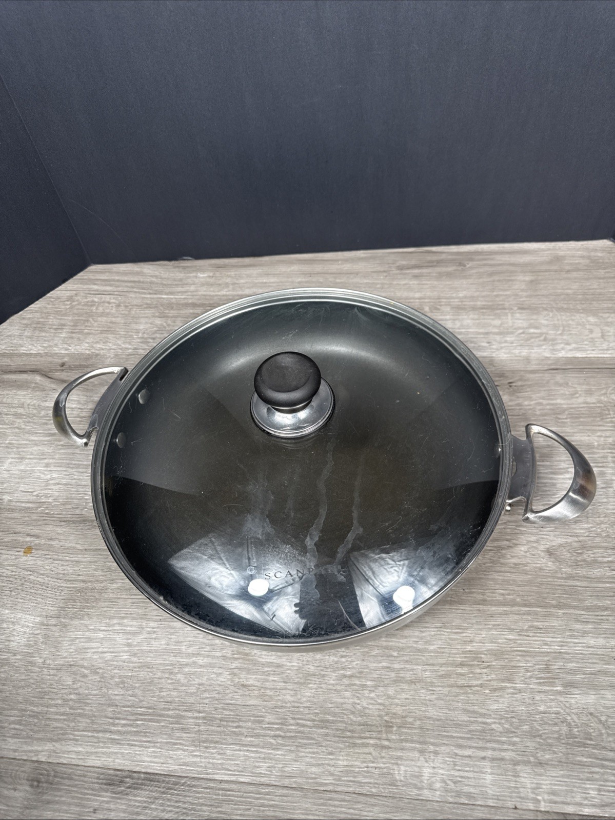 Scanpan CS+ 4.25 QT stratanium Chef Pan w/ tempered glass lid Induction Ready