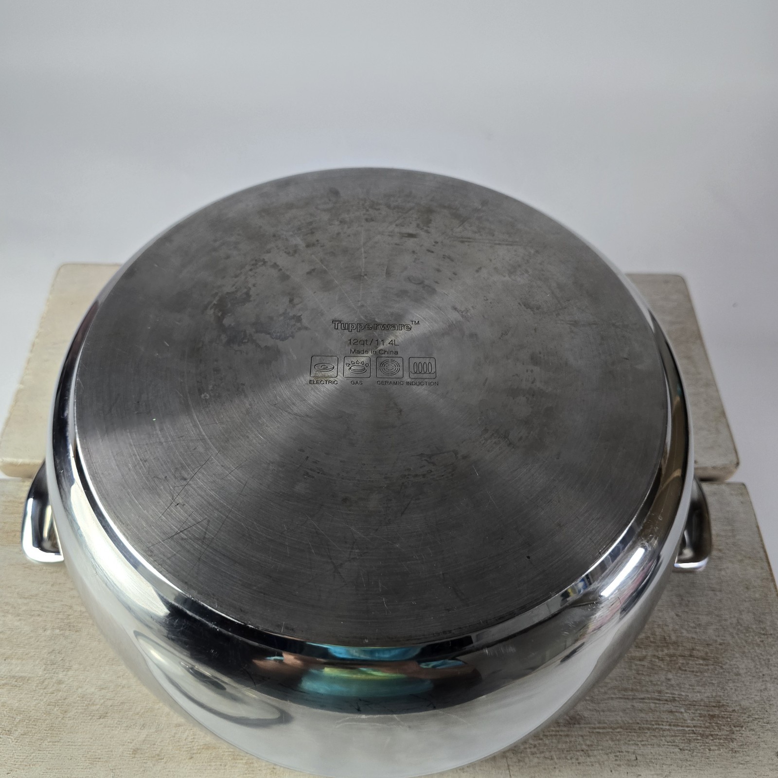 Tupperware Chef Series Stainless 12 Qt Stockpot Dutch Oven Roaster Lid