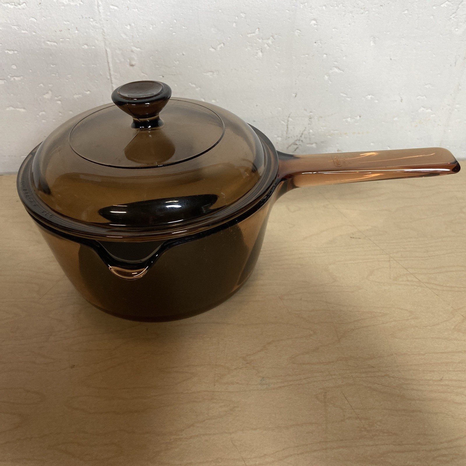 Vintage Corning Visions 1L Saucepan w/ Pyrex Lid Glass Cookware 1L USA Nonstick