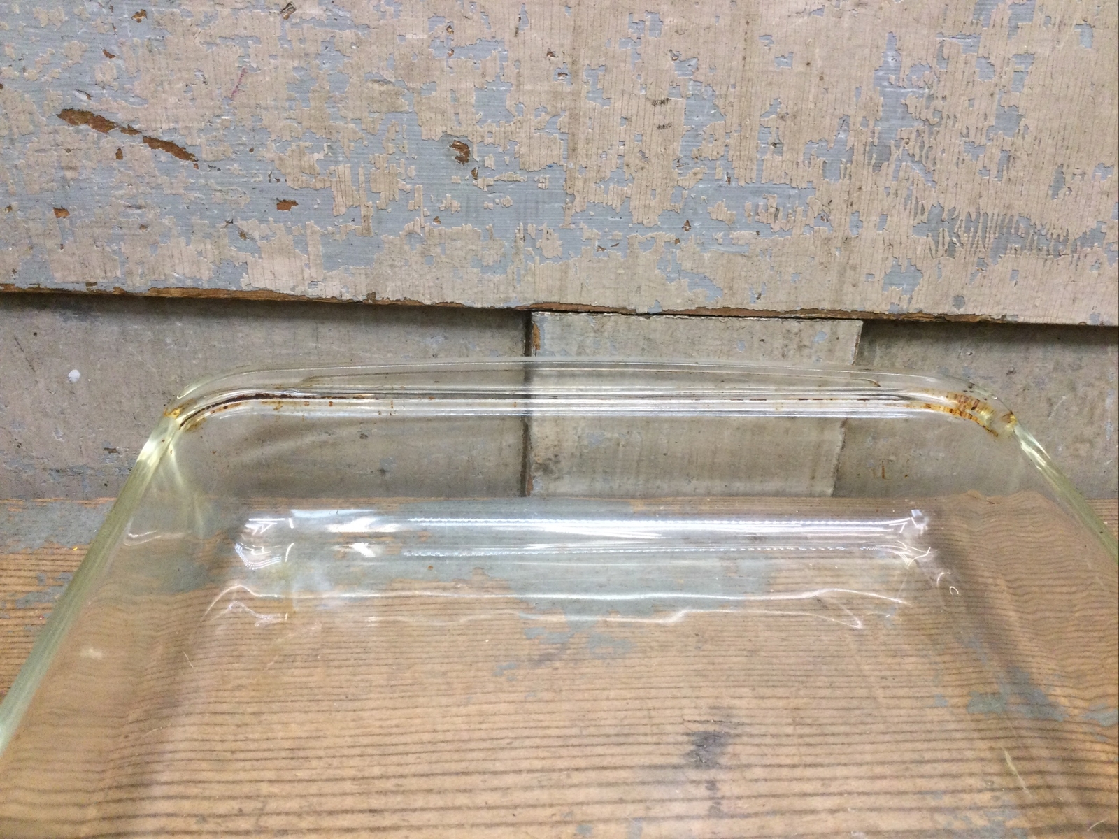 Vintage PYREX 233 clear casserole, baking dish w/ wicker basket carrier 13.5x9x2