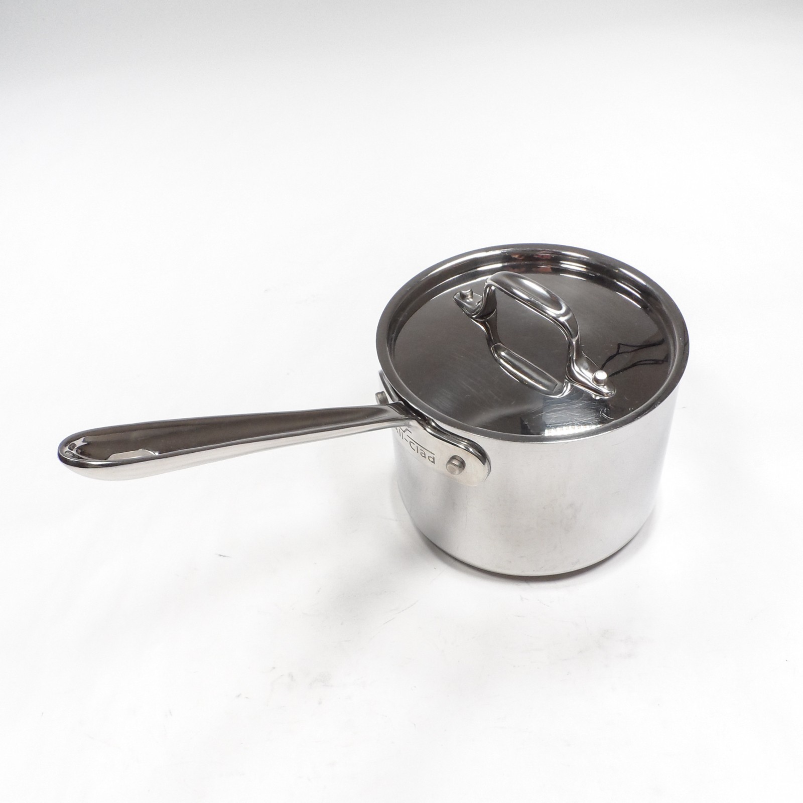 All Clad Made in USA Tri Ply 6″ 2 Quart Stainless Steel Sauce Pan Pot – With Lid