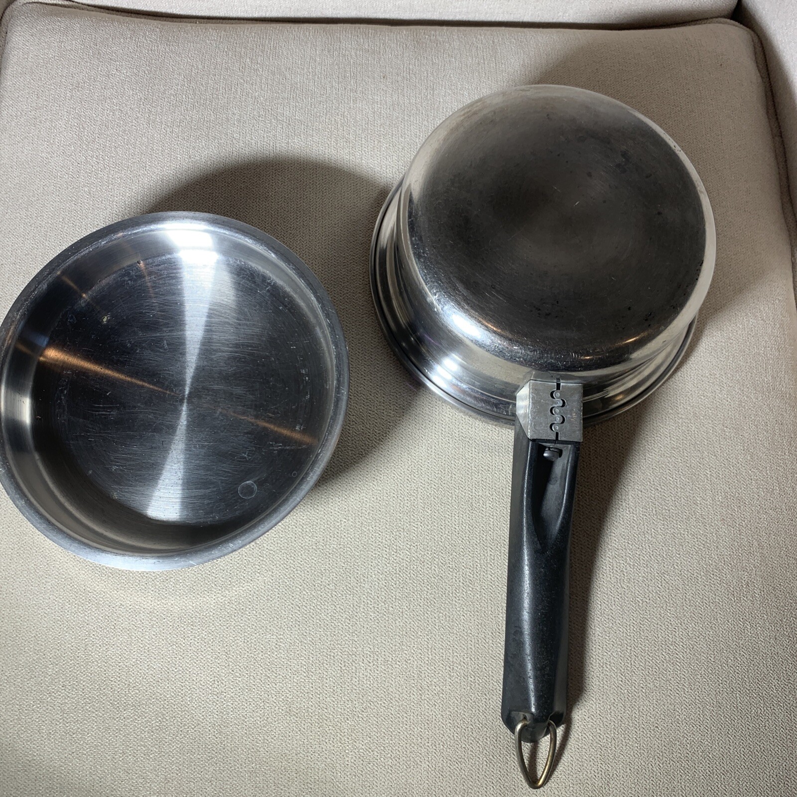 VTG Amway Queen 18/8 Stainless Multi Ply Sauce Pan Pot w/ Lid 1/2 Quart USA Made