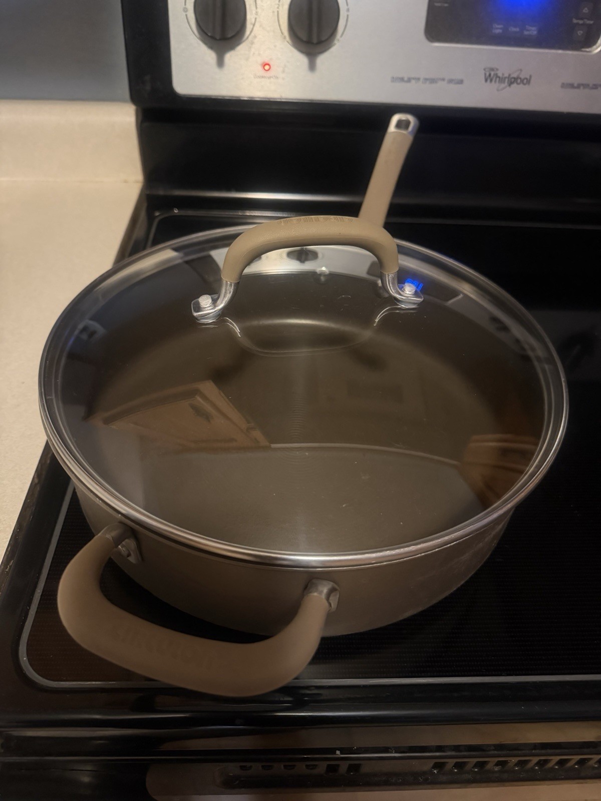 Circulon Premier Professional 5qt/4.7L 3” Tall Frying Pan & Glass Lid 2 Handles