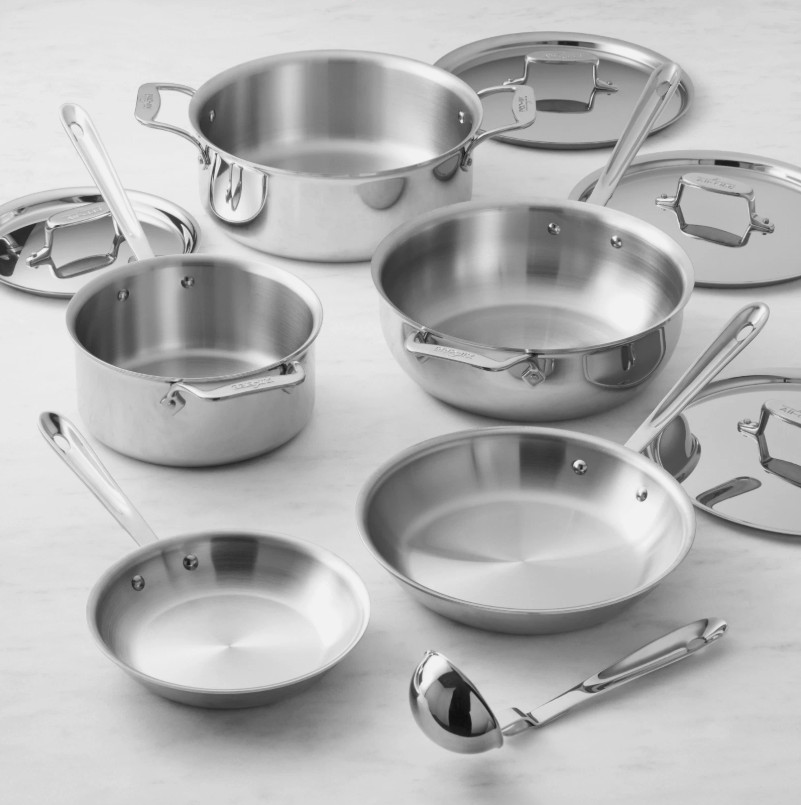 All-Clad D5® Stainless-Steel 10-Piece Essential Cookware Set – HOT – SALE