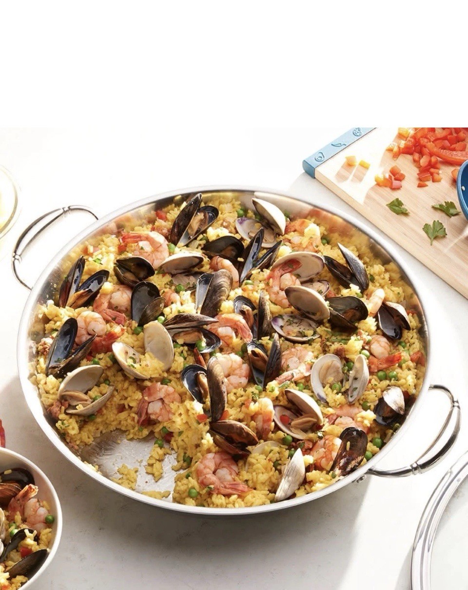 Princess House Stainless Steel Tri-Ply 15″ HERITAGE PAELLA Pan New In box #10838