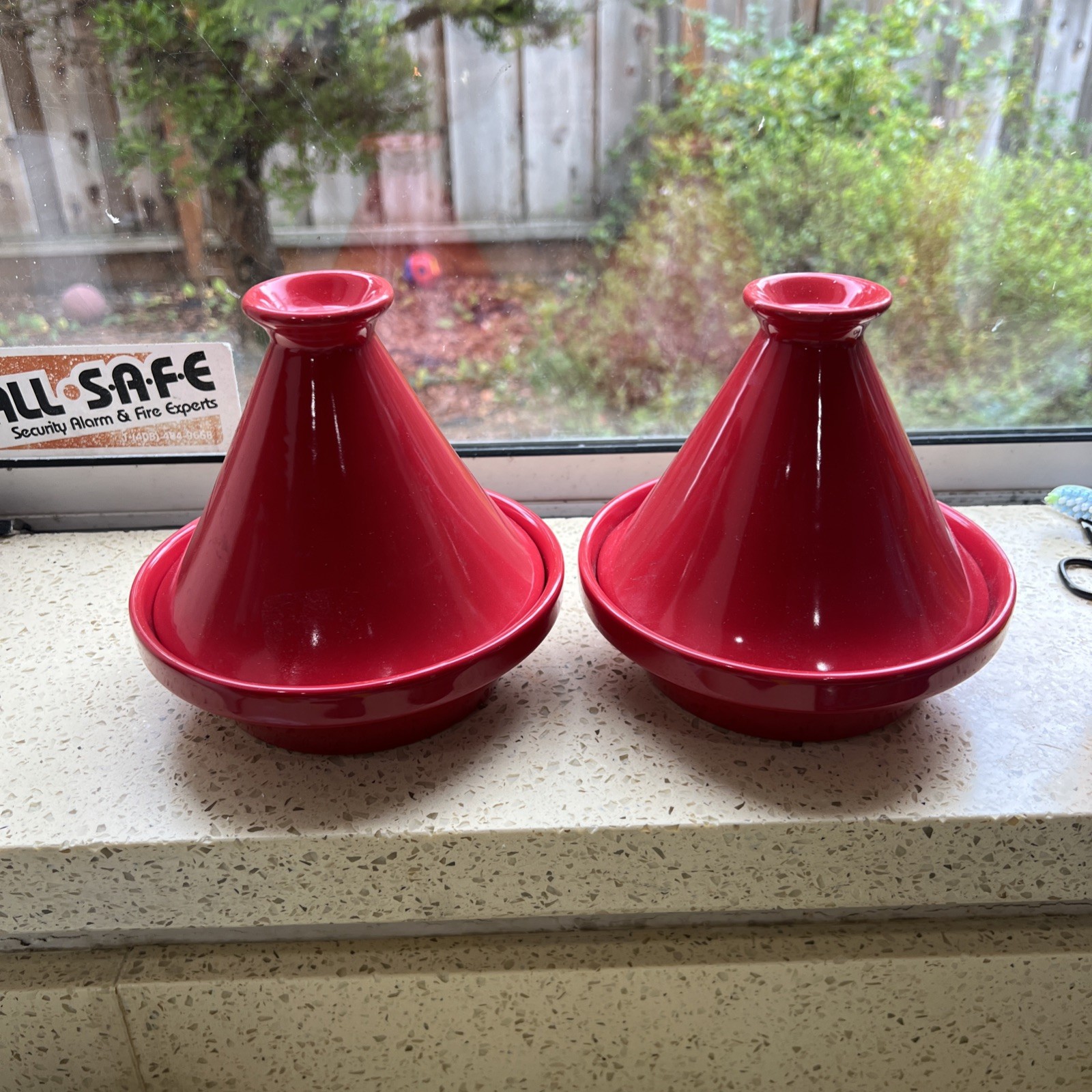 2x Red Mini Moroccan Tagine