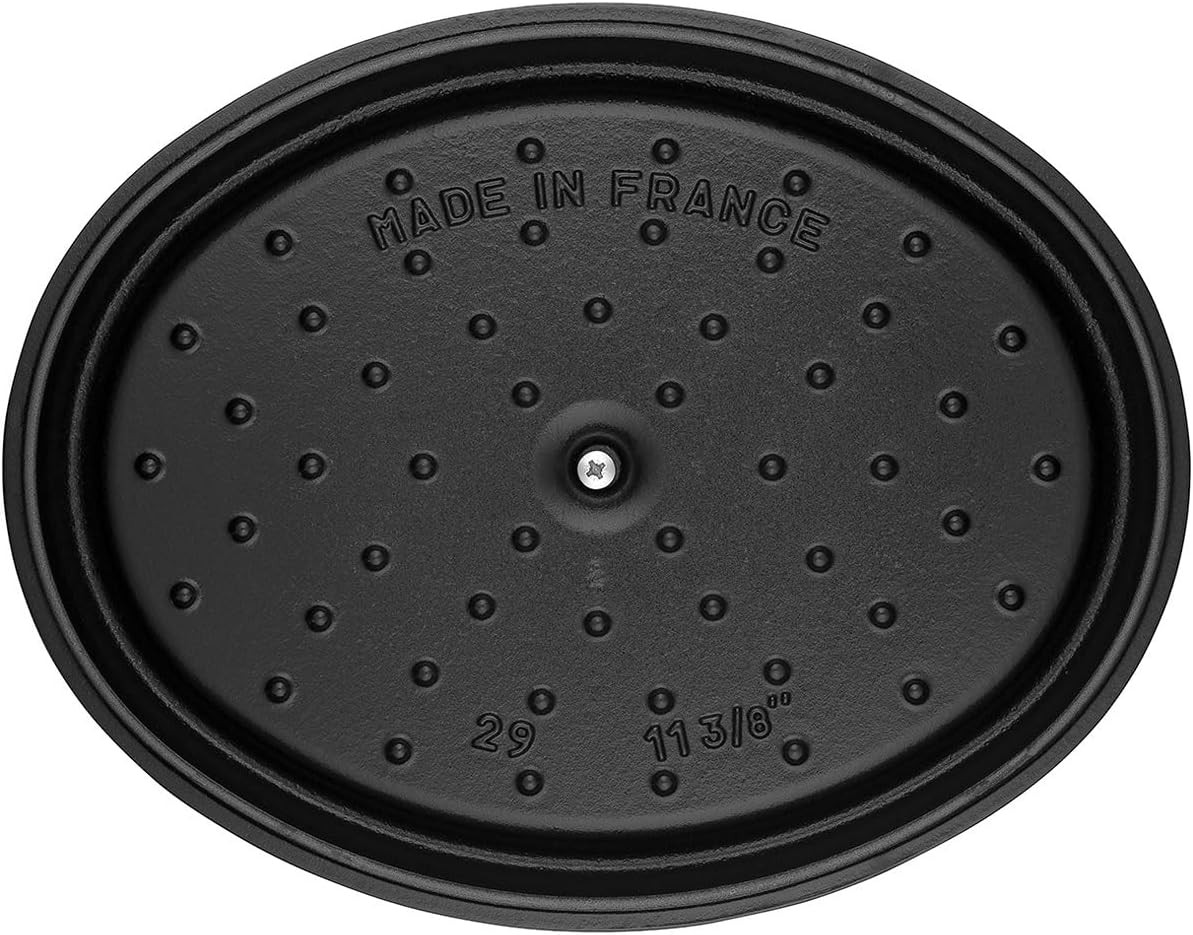 Staub Cast Iron 1-qt Oval Cocotte – Matte Black, Made in France