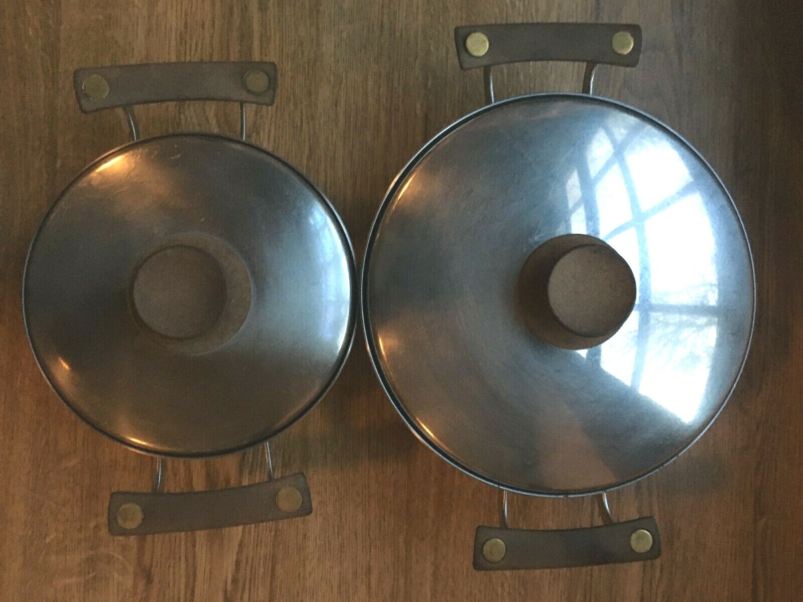 3 VINTAGE Presto Pride 18-8 Stainless Steel Copper Bottom Pans 6 1/2″, 8 1/2″ &