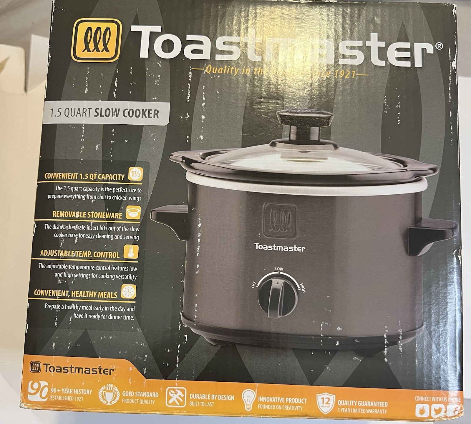 Toastmaster 1.5 Quart Slow Cooker New In Box — Still Sealed