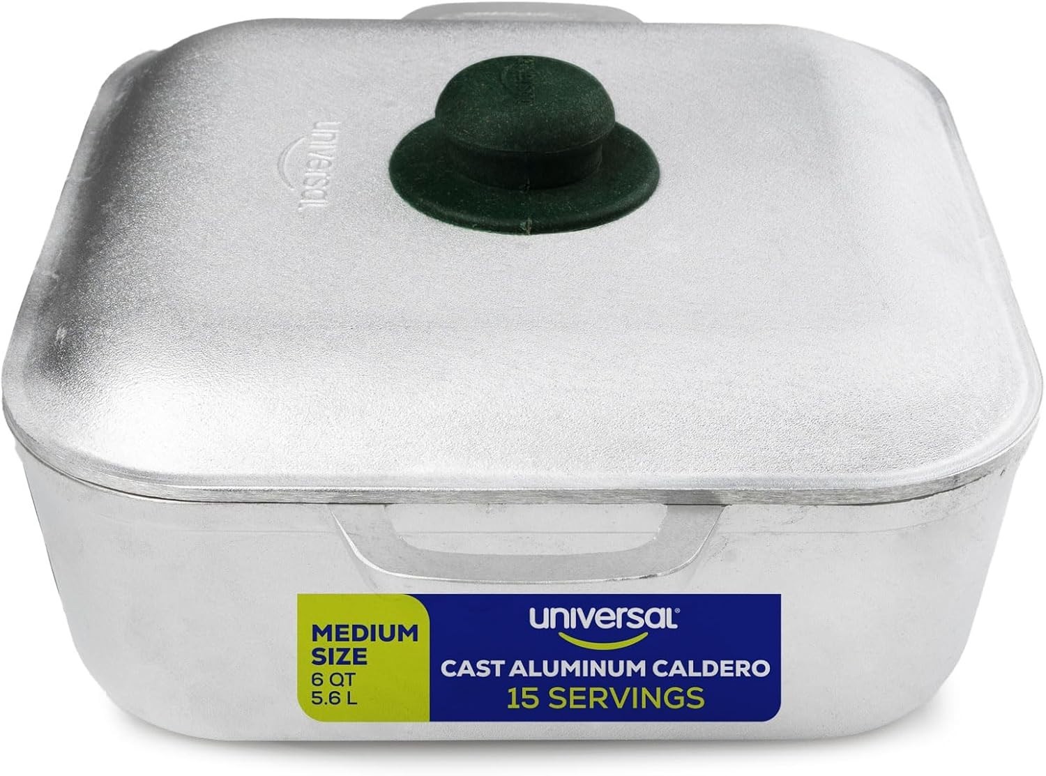 6QT Square Cast Aluminum Caldero Dutch Oven Pot with Lid Oven Safe