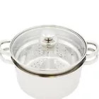 Gold Coast 4 Qt Multi-Cooker Aluminum Stockpot, Pasta Pot Insert and Glass Lid