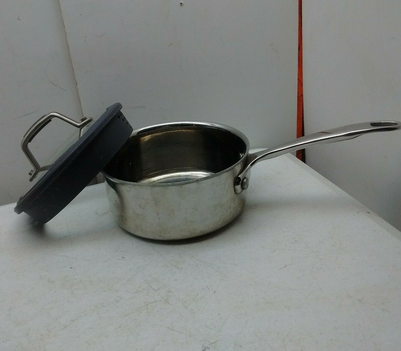 Chefmate Stainless 1.5 Qt Saucepan Saute Pot Milk Gravy Butter Warmer Glass Lid