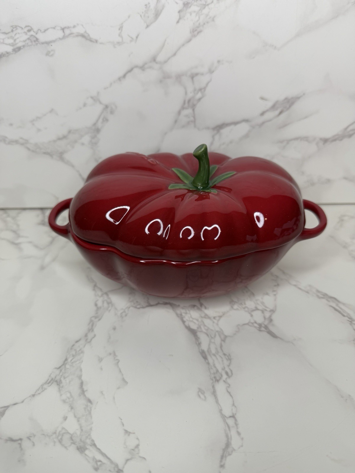 STAUB Ceramics 16 oz Sz 7.5”Petite Red Tomato Cocotte Brand New in Original Box