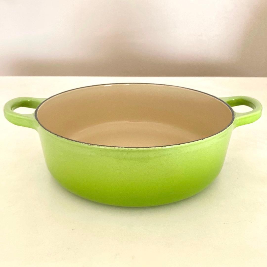 Le Creuset Cocotte Risotto Pot 22cm 8.6″ 2.53qt Kiwi Green Enamel Cast Iron