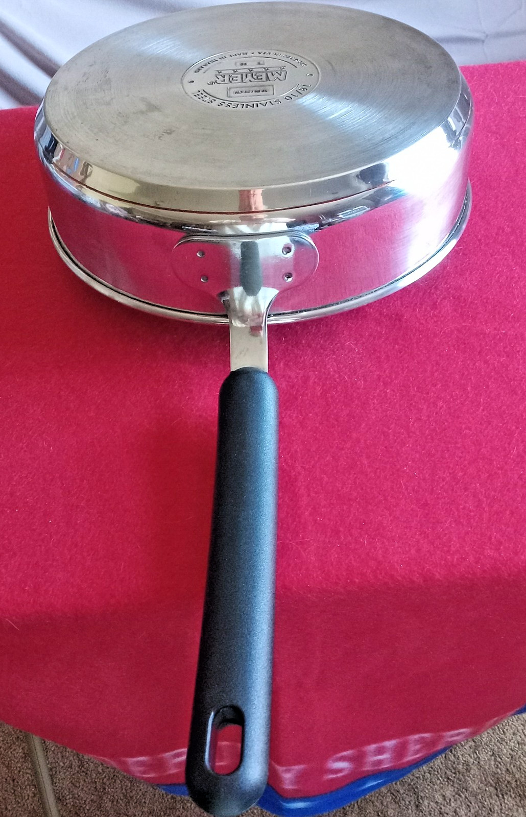 MEYER 10 IN 18/10 STAINLESS STEEL T 98 SKILLET U.S.A./THAILAND E.U.C. FRY PAN