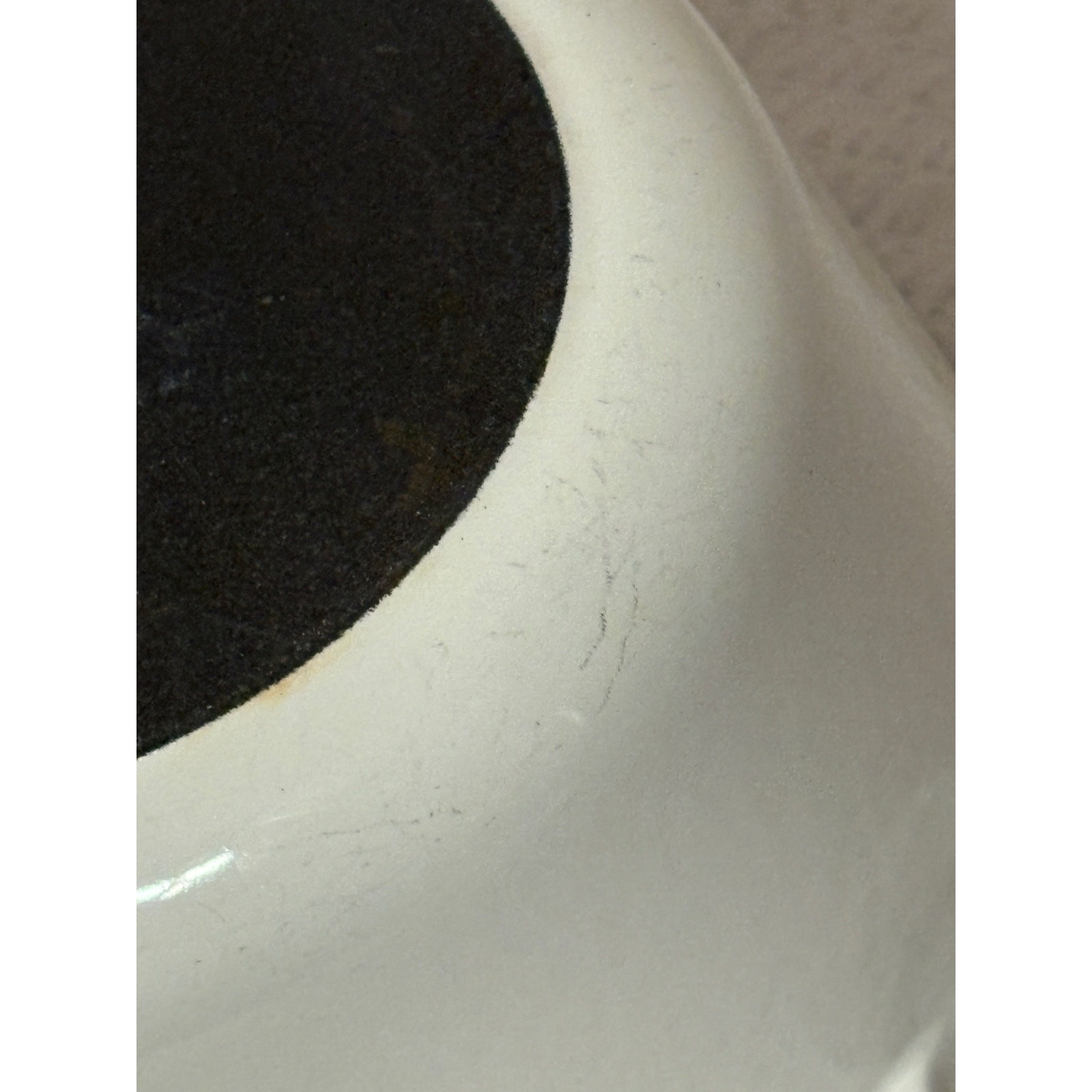 Le Creuset 29 Oval Dutch Oven White Enameled Cast Iron Made in France 6.75qt EUC