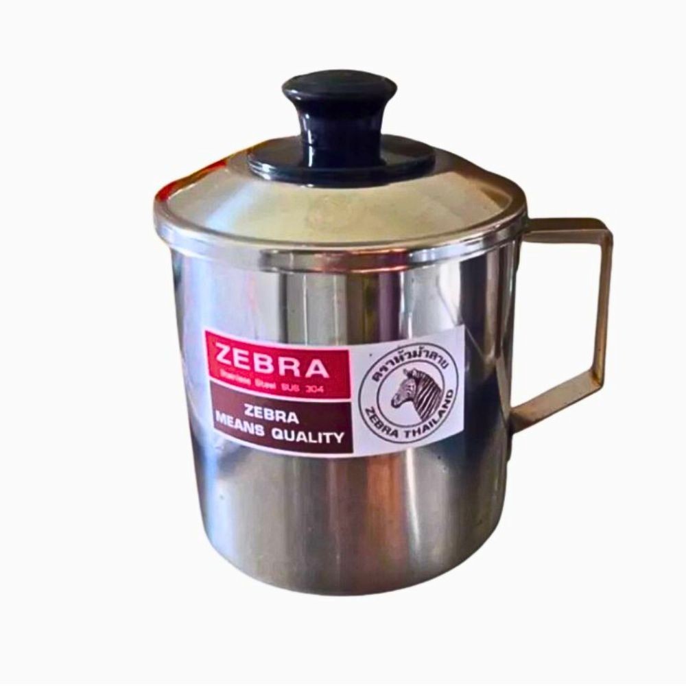Oil Filter Container Pot 1L Thai Stainless Zebra Steel Brand Kitchenware