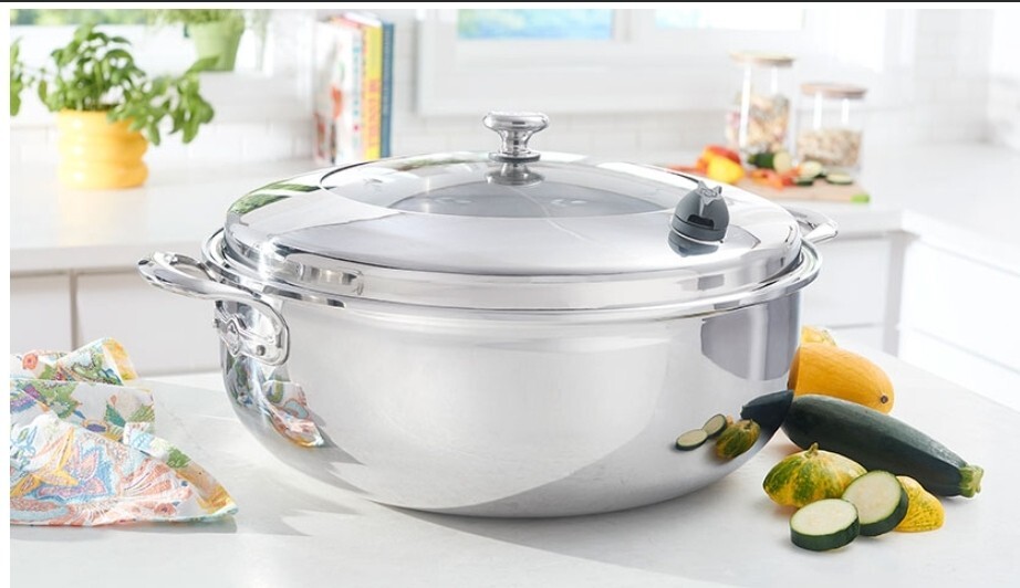 P.H. Vida Sana 5-Ply Stainless Steel Cookware 20-Qt. Deep Casserole (5868) New
