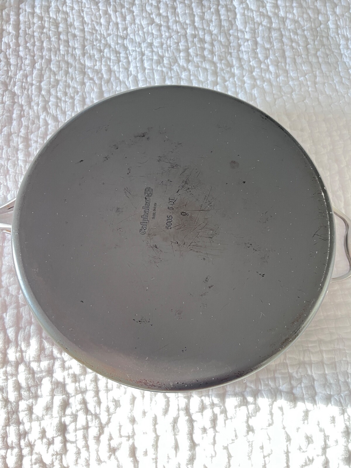 Calphalon 5 qt. Saute Pan Hard AnAluminum Nonstick Lid Matte Black 5005 Cookware