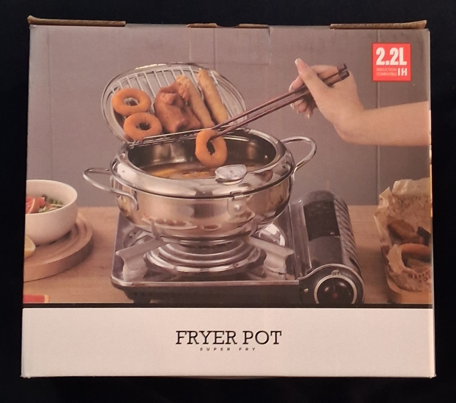 Fryer Pot 2.2L Induction Compatible Stainless Steel