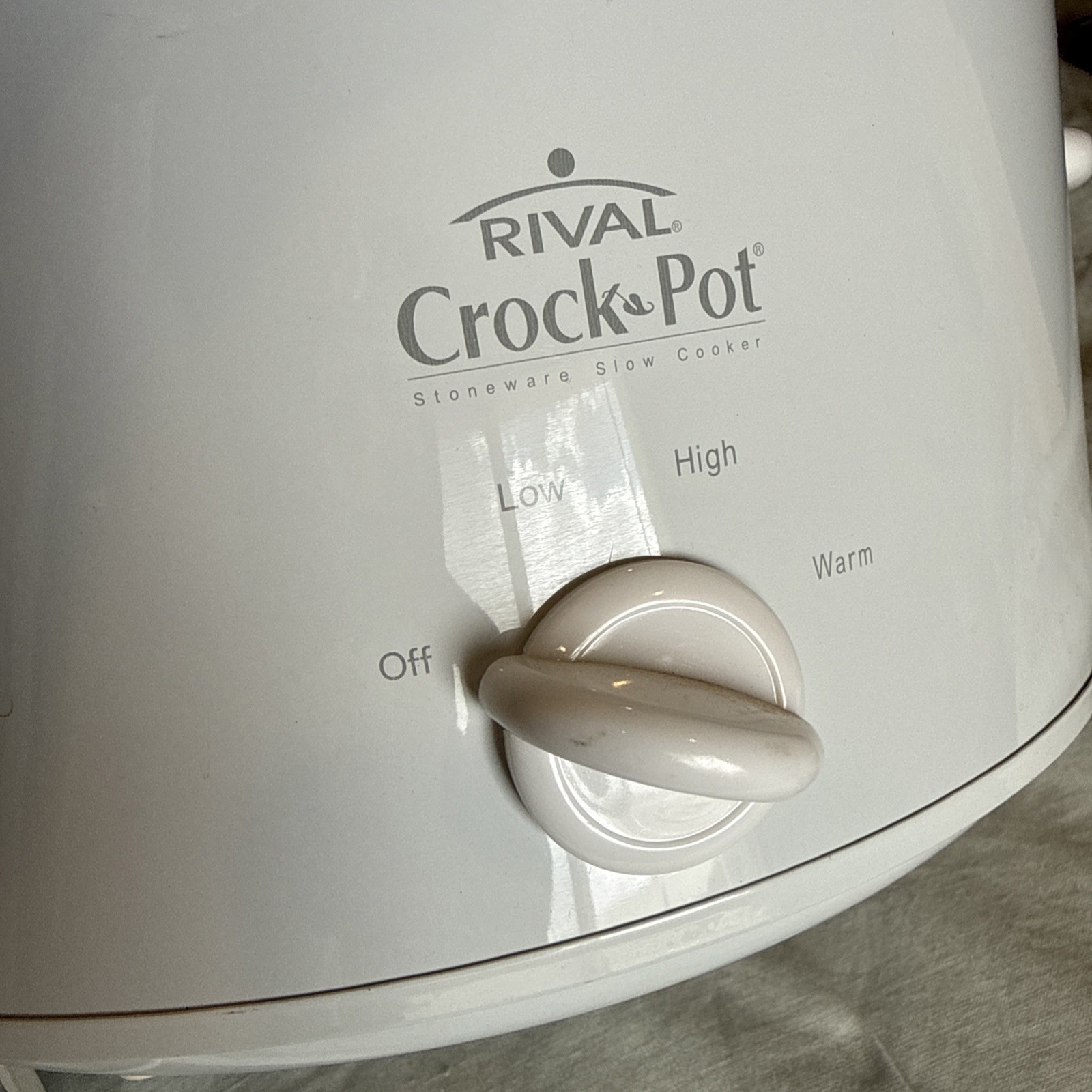 Rival Crock-Pot Stoneware Slow Cooker Oval White 4qt