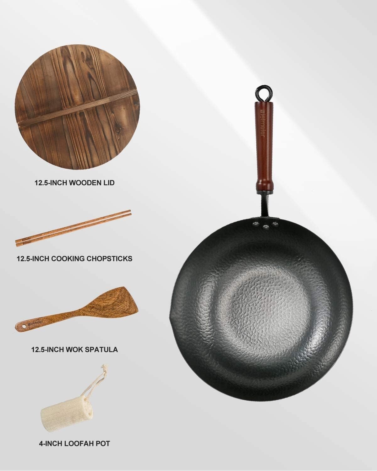 Rust-Resistant Carbon Steel Wok with Special Design Elements – Chef’s Essential