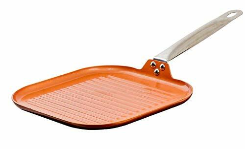 12 Piece Copper Ceramic Nonstick Cookware Set Fry Sauce Pan Casserole Fryer I…