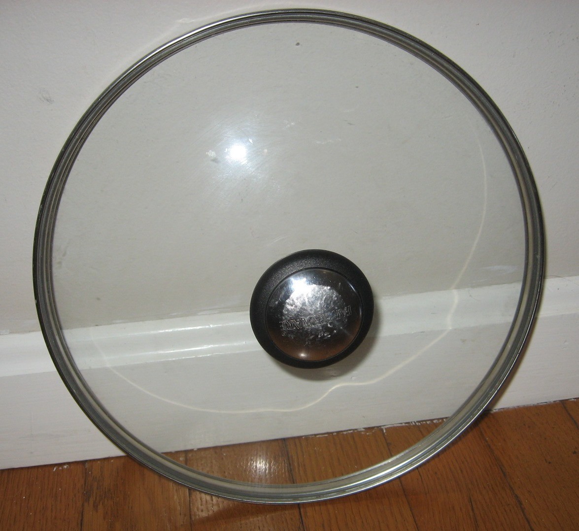FARBERWARE 9½” Glass Lid ONLY Insulated Knob Pot/Pan REPLACEMENT Top