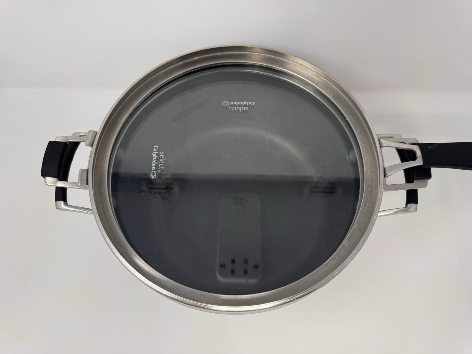 Calphalon Select HC H8785 5 Qt Stainless Dutch Oven Flat Glass Lids Pot