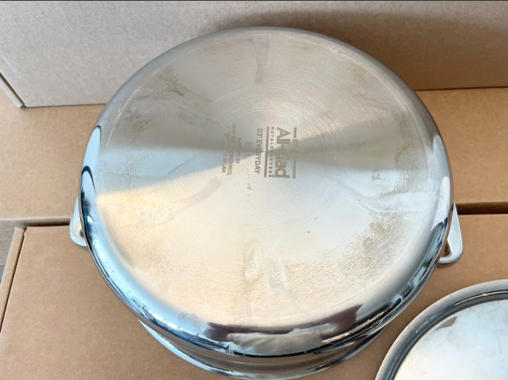 New All-Clad D3 6 Quart Stainless Steel Tri-Ply Stock Pot Soup Pot