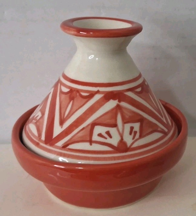 Le Souk Ceramique 3.5″ Tagine Set Of 4 Made In Tunisia Pre-owned