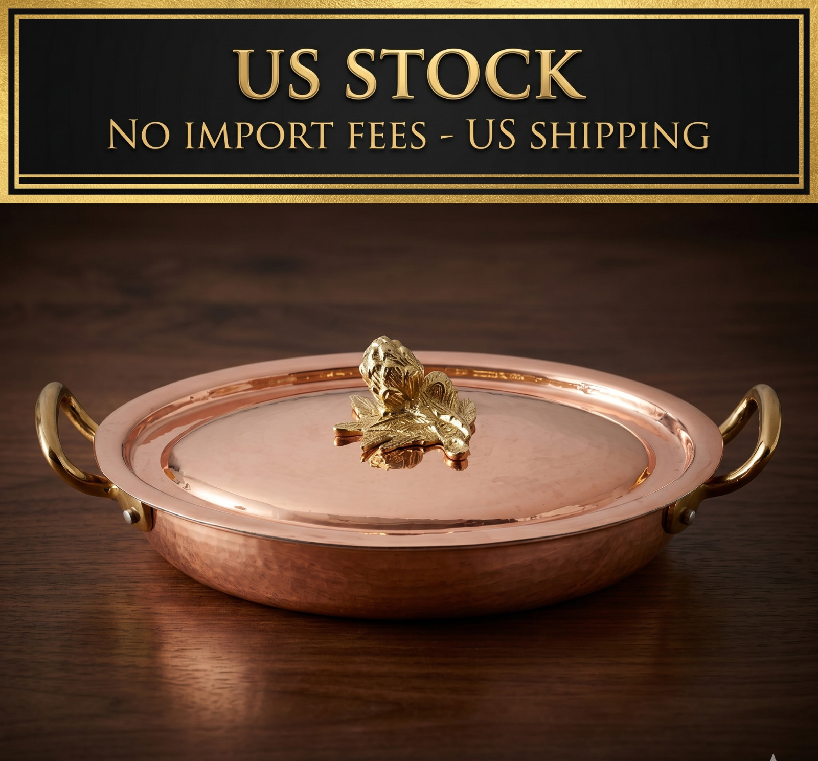 Ruffoni Historia Hammered Copper Covered Au Gratin Artichoke Knob 1.5 Qt