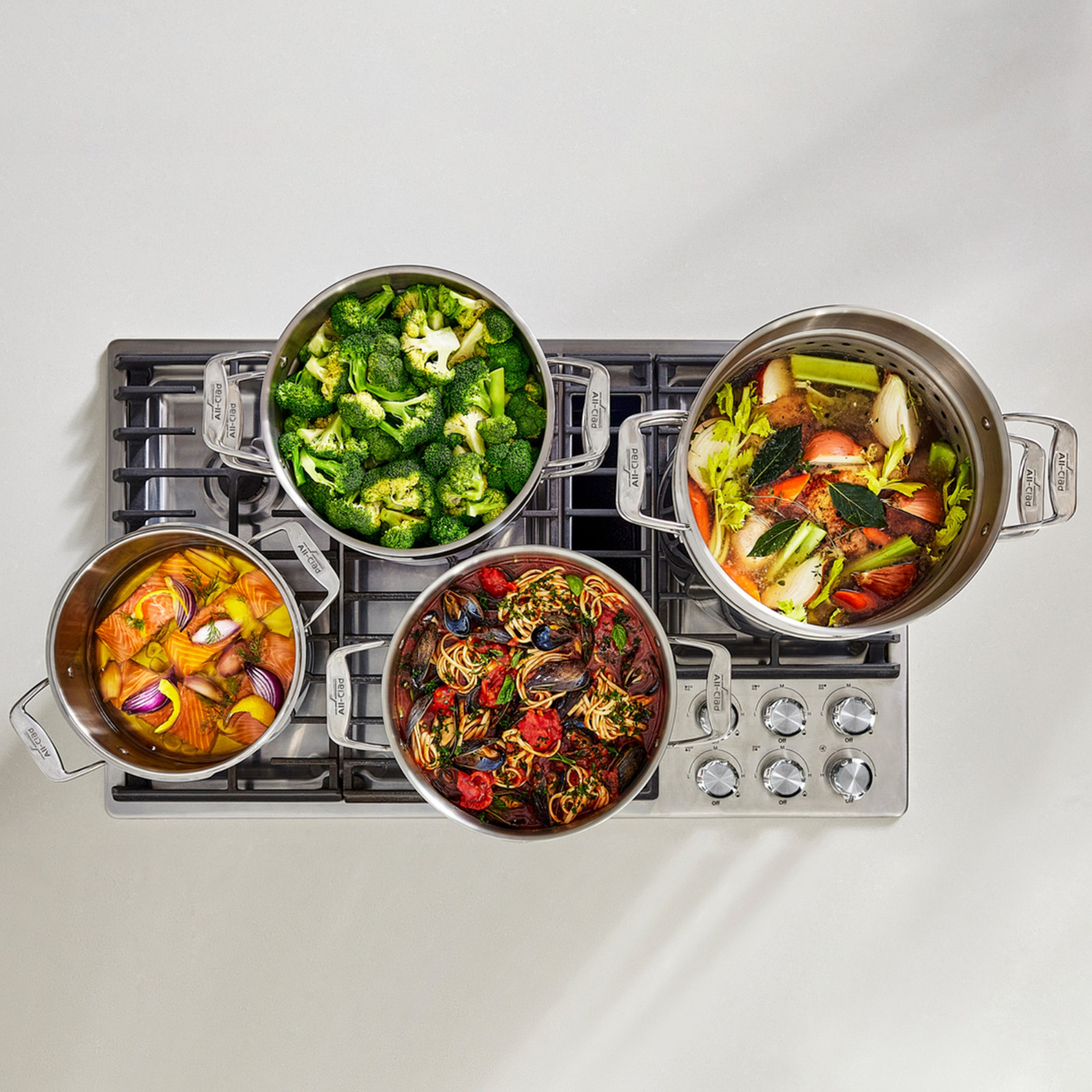 All-Clad Simply Strain Nonstick Multipot with Strainer Lid, 6-Qt. NEW