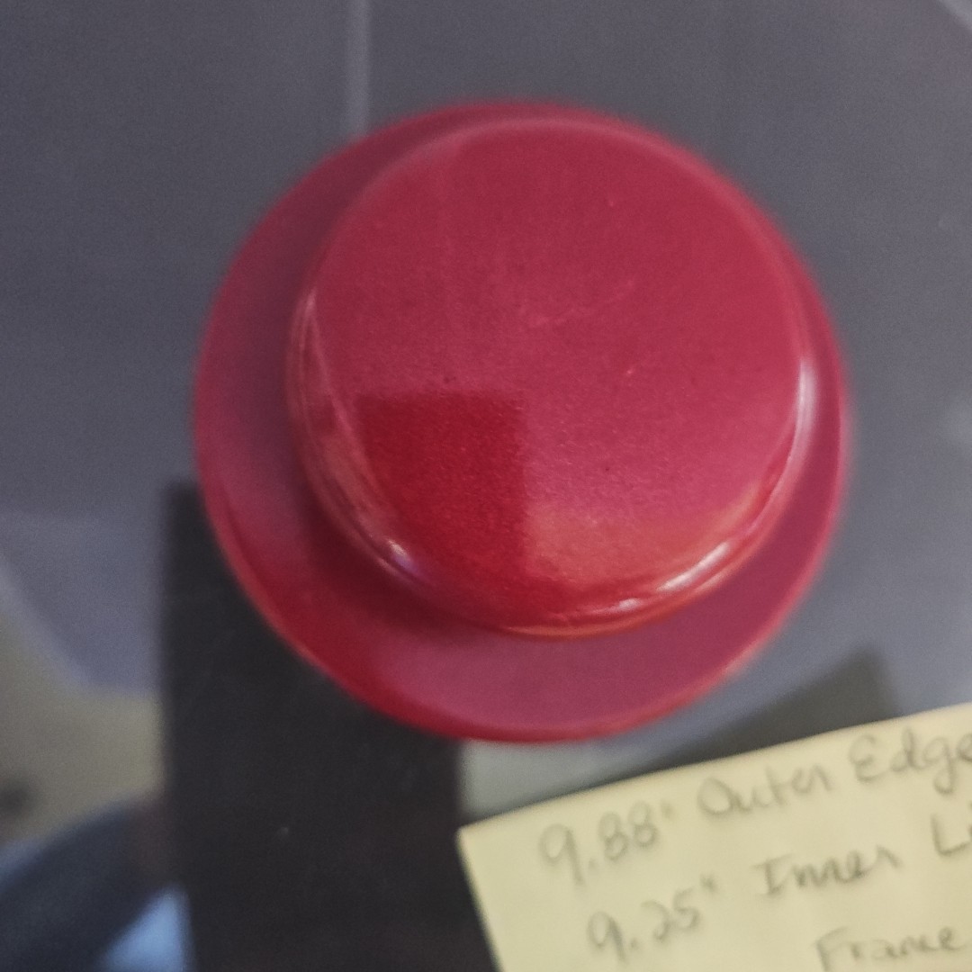 France Clear Glass Lid Only 9.88″ Outer Edge 24cm B3 Red Plastic Handle