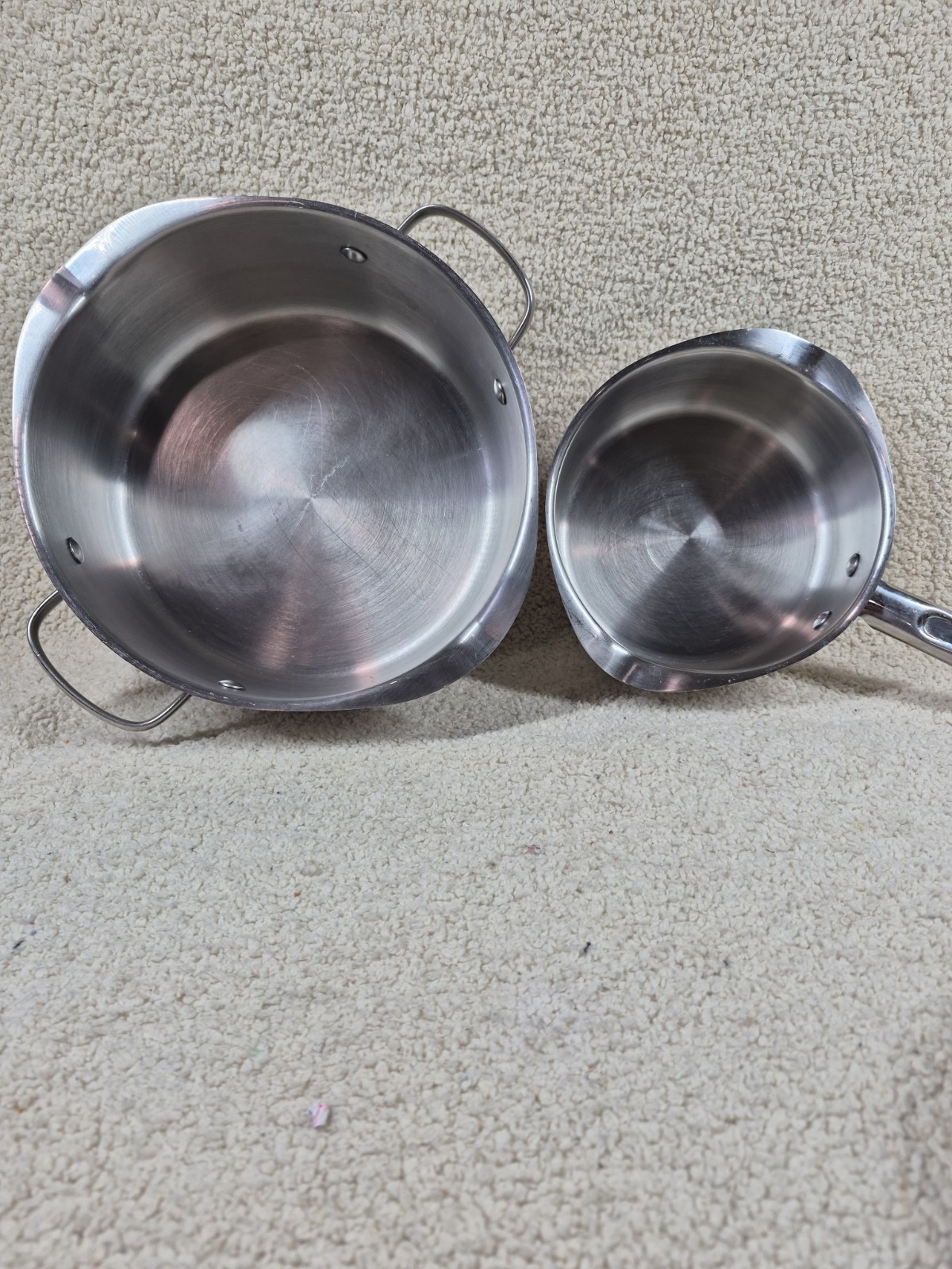 WearEver 4-pc Stainless Cookware Double Spout Strainer Glass Lid