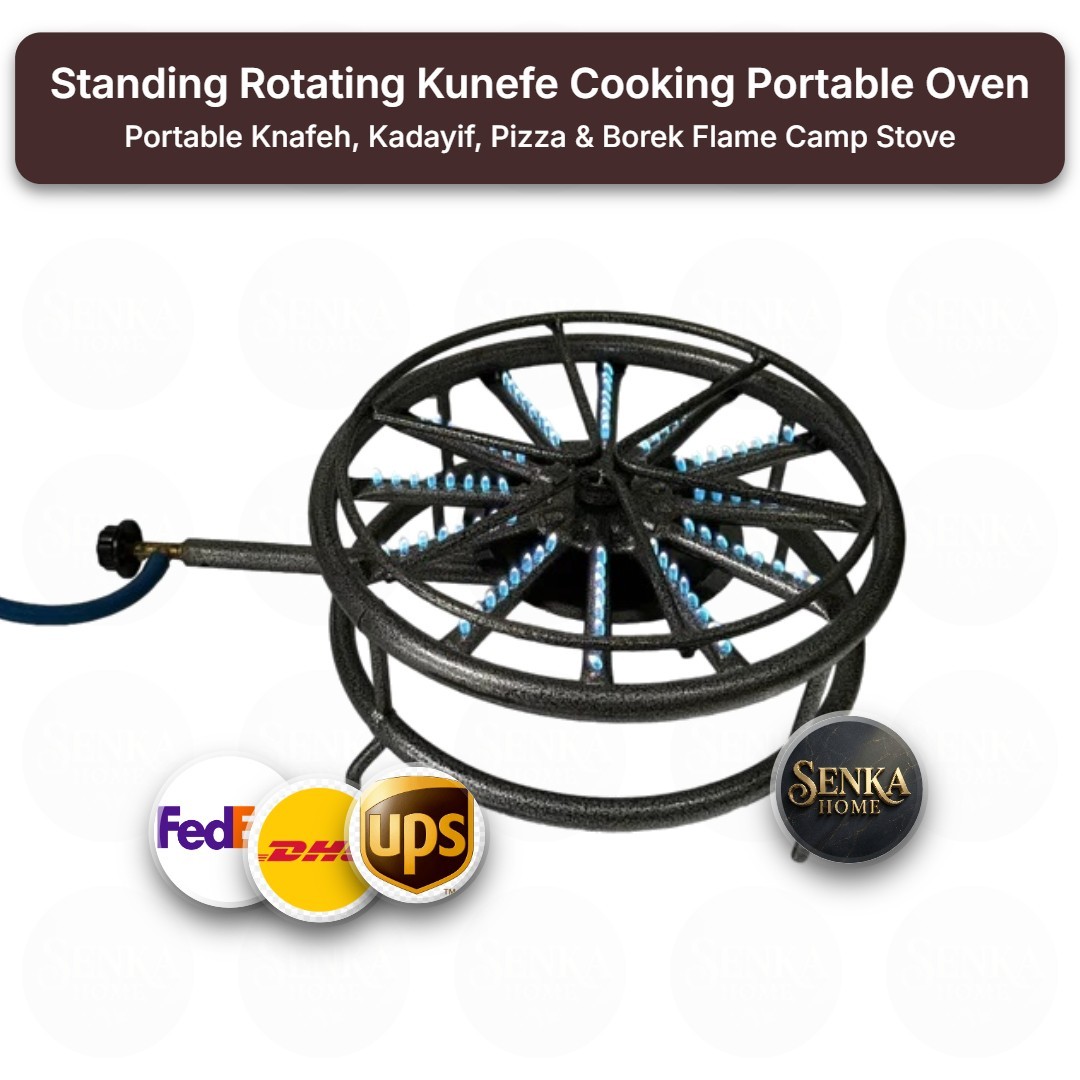 Portable Multiple Flame Camp Stove for Knafeh, Kadayif, Pizza & Borek – 38 cm