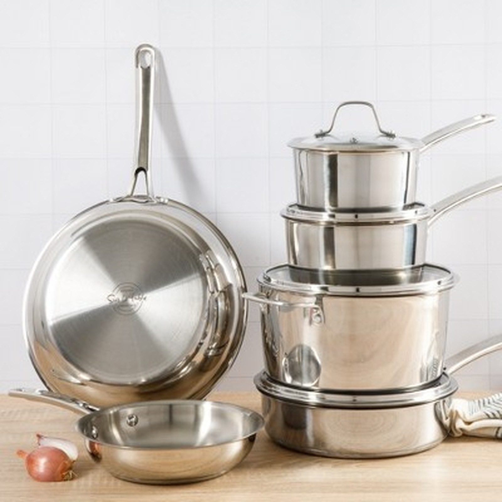 Sur La Table 10 Piece Stainless Steel Pots and Pans Cookware Set